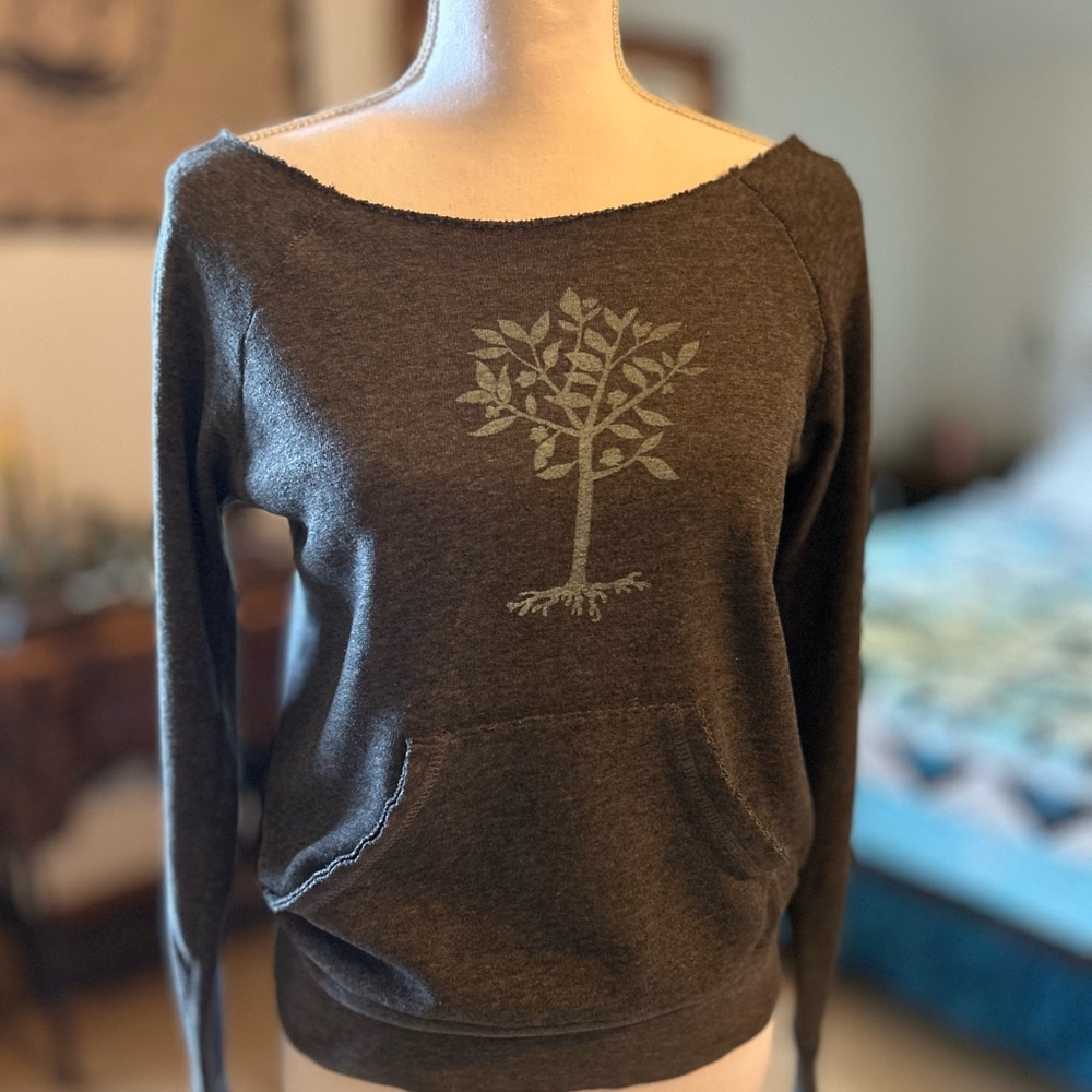 Organic cotton screen-printed sweatshirt